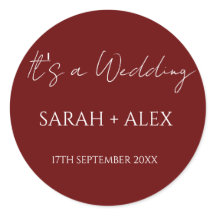 Minimalistische Maroon bruiloft cocktail servetten