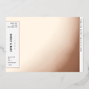 Minimalistische Maximalistische Trouwdag Folie Uitnodiging