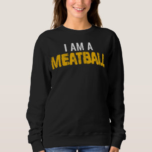 Minimalistische Meatball Italiaanse chef-kok Foodi Trui