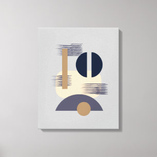 Minimalistische Meditatieve Monochrome Canvas Kuns Afdruk