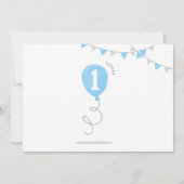 Minimalistische Melk en Koekjes Eerste verjaardag Kaart (Achterkant)