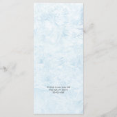 Minimalistische menulijst in blauw en wit menu (Achterkant)