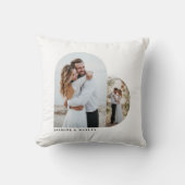 Minimalistische Merrier Samen Kersttrouw Kussen (Voorkant)