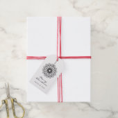 Minimalistische Merry Xmas moderne bloemen Cadeaulabel (Met Touw)
