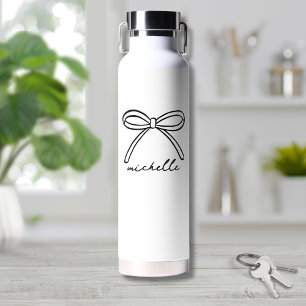Minimalistische met de hand getekende boog naam waterfles
