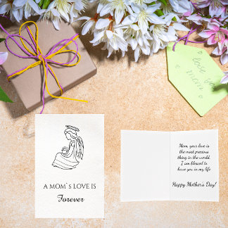 Minimalistische met de hand getekende moederdaggro kaart