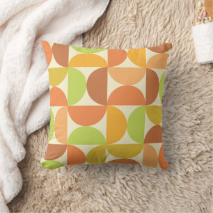 Minimalistische mid-century half-cirkelpatroon kussen