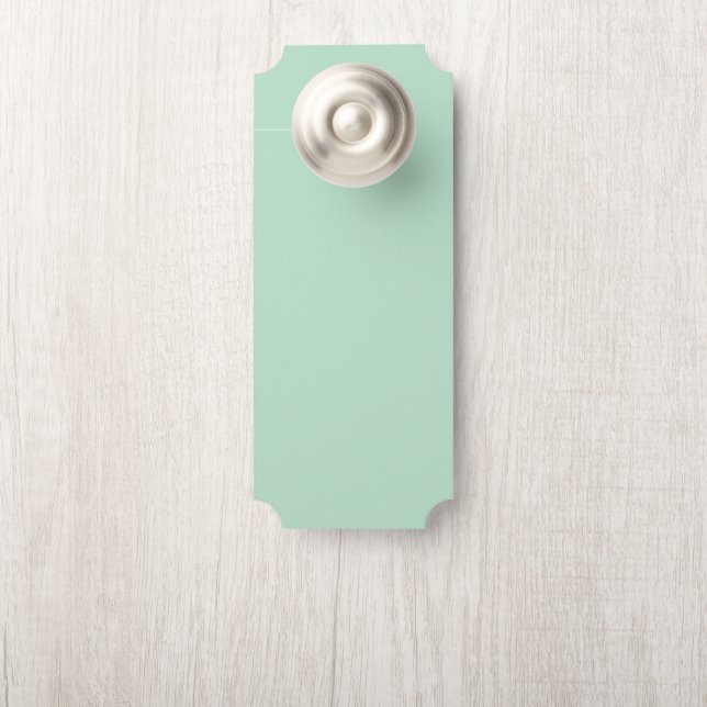 Minimalistische Mint Green Deurhanger (Op knop)