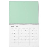 Minimalistische Mint Groene Muur Kalender (Mar 2026)