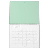 Minimalistische Mint Groene Muur Kalender (Feb 2026)