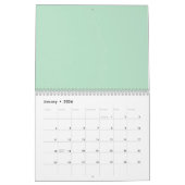 Minimalistische Mint Groene Muur Kalender (Jan 2026)