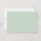 Minimalistische Mint Salie Rand Aangepaste Script Bedankkaart (Achterkant)