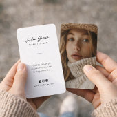 Minimalistische Mode Model Foto Visitekaartje