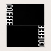 Minimalistische Modern Folded Black Coffee Loyalty Visitekaartjes (Buitenkant ongevouwen)
