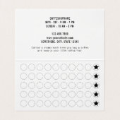 Minimalistische Modern Folded Black Coffee Loyalty Visitekaartjes (Binnenkant ongevouwen)