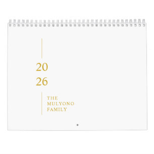 Minimalistische moderne 2026 wandkalender kalender