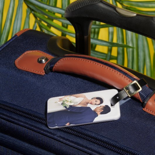 Minimalistische moderne aangepaste foto bagagelabel (Voorkant Insitu 3)