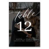 Minimalistische moderne aangepaste foto zwart brui kaart (Achterkant)