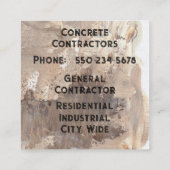 Minimalistische, moderne aannemer vierkante visitekaartje (Achterkant)