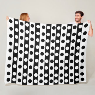 Minimalistische Moderne Abstract Zwart en Wit Eenv Fleece Deken