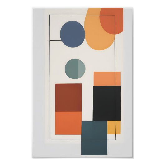 Minimalistische moderne Abstracte geometrische kun Foto Afdruk (Voorkant)