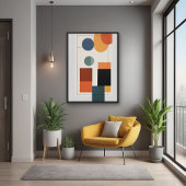 Minimalistische moderne Abstracte geometrische kun Perfect Poster