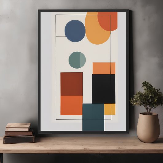 Minimalistische moderne Abstracte geometrische kun Perfect Poster