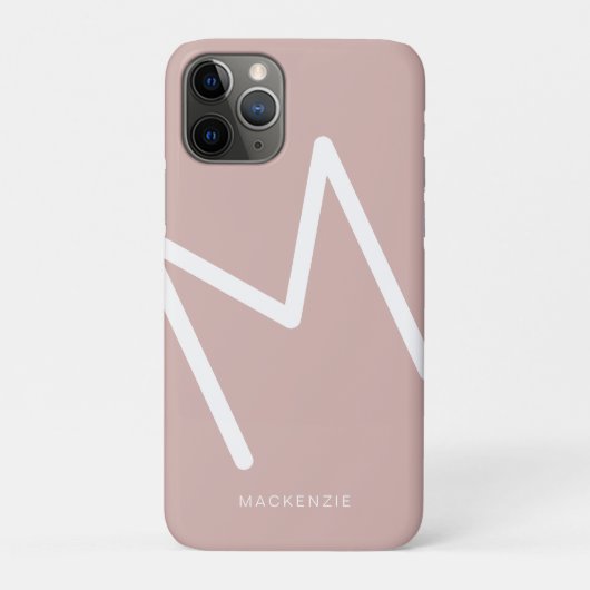 Minimalistische moderne Abstracte naam Initiaal ro Case-Mate iPhone Case (Achterkant)