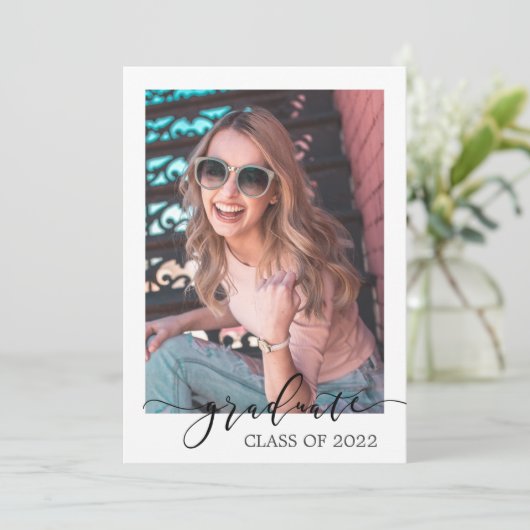 Minimalistische moderne Afstuderen foto's Afbeeldi Aankondiging (Staand voorkant)