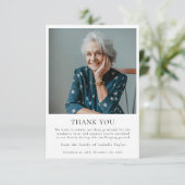 Minimalistische moderne begrafenis bedankkaart (Staand voorkant)