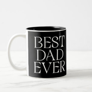 Minimalistische moderne beste vader ooit Vaderdag Tweekleurige Koffiemok