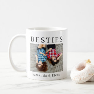 Minimalistische moderne beste vrienden BFF fotonam Koffiemok
