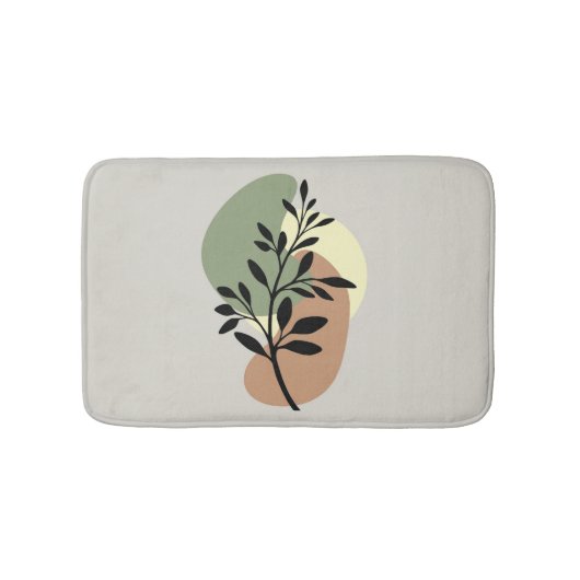 Minimalistische moderne bloemen badmat (Voorkant)