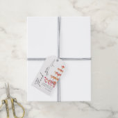 Minimalistische moderne Bloemen en Prosecco Bedank Cadeaulabel (Met Touw)