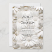 Minimalistische moderne bloemenbruiloft kaart (Voorkant)