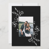 Minimalistische Moderne Bloemenschets Elegante Tro Save The Date (Achterkant)