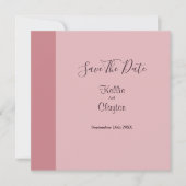 Minimalistische moderne blush bruiloft save the date (Voorkant)