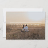 Minimalistische moderne boog foto Bewaar de datum Kaart (Voorkant)