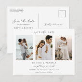 Minimalistische moderne boog foto Save the Date  Briefkaart (Voorkant / Achterkant)