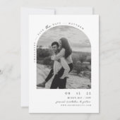 Minimalistische moderne boog foto Save the Date  Kaart (Voorkant)