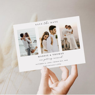 Minimalistische moderne boog foto Save the Date ui Kaart