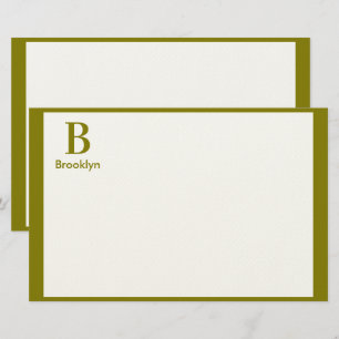 Minimalistische moderne border monogram briefpapier