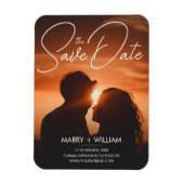 Minimalistische moderne bruiloft Bewaar de datum F Magneet (Verticaal)