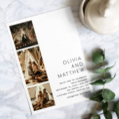 Minimalistische moderne bruiloft | Drie foto's ops Kaart