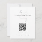 Minimalistische moderne bruiloft RSVP-Kaart met QR RSVP Kaartje (Achterkant)