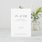 Minimalistische Moderne bruiloft sparen de Kaart v (Staand voorkant)