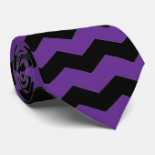 Minimalistische moderne Chevron Stripes zwart en P Stropdas (Opgerold)