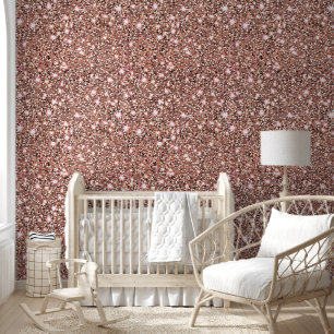 Minimalistische moderne chique Roos gouden glitter Behang