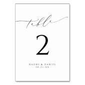 Minimalistische moderne chique script elegante bru kaart (Achterkant)