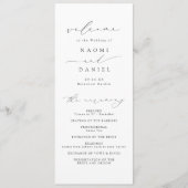 Minimalistische moderne chique script elegante bru programma (Voorkant)